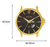 Maxima GOLD Men Black Dial Analogue Watch - 68974CMGY