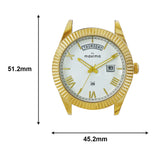 Maxima GOLD Men White Dial Analogue Watch - 69101CMGY