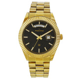 Maxima GOLD Men Black Dial Analogue Watch - 69103CMGY