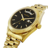 Maxima GOLD Men Black Dial Analogue Watch - 69103CMGY