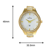 Maxima GOLD Women White Dial Analogue Watch - O-64022BMLY