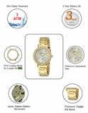 Maxima GOLD Women Silver Dial Analogue Watch - O-64030CMLY