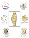 Maxima GOLD Women Gold Dial Analogue Watch - O-64031CMLY