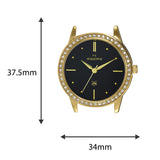 Maxima GOLD Women Black Dial Analogue Watch - O-64042BMLY