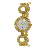 Maxima GOLD Women Silver Dial Analogue Watch - O-64050BMLY