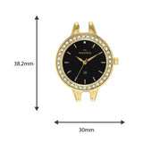 Maxima GOLD Women Black Dial Analogue Watch - O-64261BMLY