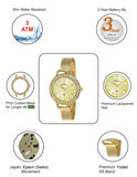 Maxima GOLD Women Gold Dial Analogue Watch - O-64331CMLY