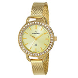 Maxima GOLD Women Gold Dial Analogue Watch - O-64331CMLY