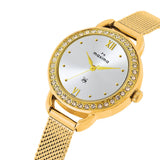 Maxima GOLD Women Silver Dial Analogue Watch - O-64334CMLY