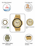 MAXIMA GOLD Men Gold Dial Analogue Watch - O-68660CMGY