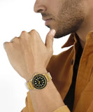 MAXIMA GOLD Men Black Dial Analogue Watch - O-68661CMGY