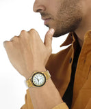 MAXIMA GOLD Men White Dial Analogue Watch - O-68662CMGY